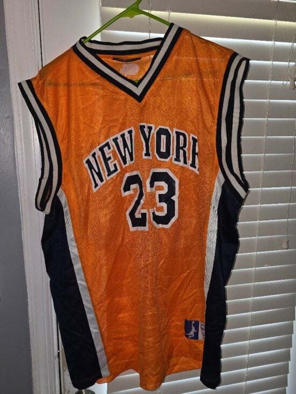 Delf New York Jersey‎ Orange and Blue Mens Size Large